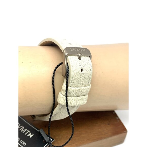 MVMT Women\'s Watch QMB01-Tima Quartz White Gray Marble Dial Leather Band 38mm main image 6